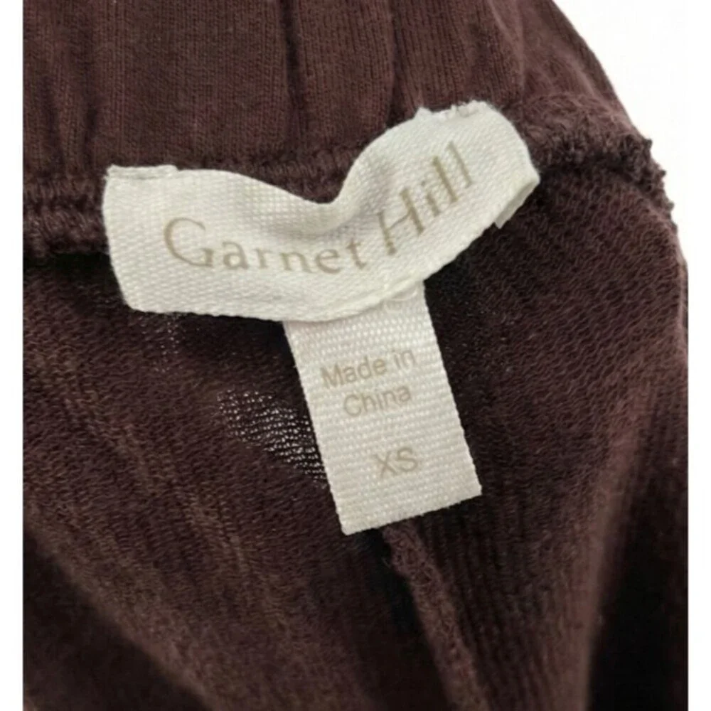 Garnet Hill Pants Women's Size XS Brown Stretch Waist